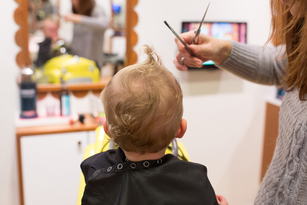 documentary family photography - toddler first hair cut