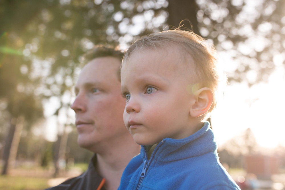 documentary family photography - toddler looks like dad